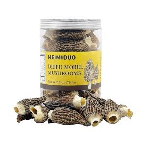 MEIMIDUO Delicious Grade AAA Dried Morel Mushrooms for Cooking, Ketone Friendly, Gluten-Free, Fat-Free, Sugar-Free, No additives, Healthy, Nutritious & Umami Morel Mushrooms (2.8 Oz)