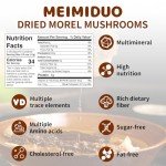 MEIMIDUO Delicious Grade AAA Dried Morel Mushrooms for Cooking, Ketone Friendly, Gluten-Free, Fat-Free, Sugar-Free, No additives, Healthy, Nutritious & Umami Morel Mushrooms (2.8 Oz)