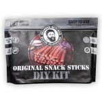 Bearded Butcher DIY Original Flavor Snack Sticks Kit – Seasons Up to 25 lbs of Meat for Homemade Snack Sticks – Perfect for Beef, Bison, Wild Game & More – Includes Original Seasoning, 17mm Mahogany Casings & Curing Salt – Customize with Cheese or Jalapeño for Extra Flavor – Perfect for DIY Enthusiasts