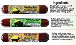 PEARSON RANCH SINCE 1959 Game Meat Summer Sausage Variety Pack of 5 Elk, Buffalo Wild Boar, & Fender Blend (rabbit, alligator, venison, elk, buffalo) Exotic Meat Summer Sausage Pack, Gluten-Free