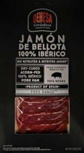 ES326 | Dry-Cured Acorn-Fed 100% Iberico Pork Ham | Jamón De Bellota 100% Ibérico | 2.5 oz. (71grs) | Pack of 1
