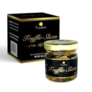 Tradino Premium Black Truffle Slices | Unique Christmas Appetizer | Fresh Black Truffle Carpaccio | Luxury Gourmet Finishing | Ideal for Enhancing Dishes, 30 Grams