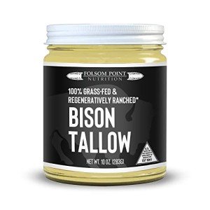 100% Grass-Fed and Finished Bison Tallow | Perfect for Cooking, Skin Care, Pemmican, Frying, and more | Regeneratively Ranched, Rendered, and Packaged in the USA with Integrity