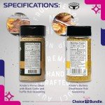 Kinder’s Premium BBQ Rub Seasoning 2 PK Choice Bundle (10.5 oz) – Includes Kinders Prime Steak with Black Garlic & Truffle and Buttery Steakhouse + Guide & Opener (4 Items)!
