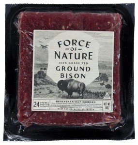 Force Of Nature Meats 100% Grass Fed, Regenerative Bison Grind, 14 oz