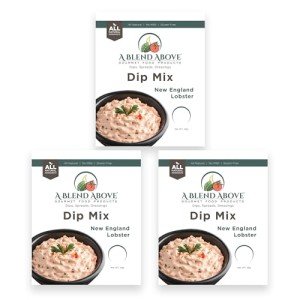 A Blend Above New England Lobster Dip Mix, Variety Pack, 1oz, (3 Pack), Seafood Dip, Gluten-Free, No MSG, All Natural, No Preservatives, Vegetable Dip, Low Carb, Easy to Make