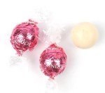 Strawberries & Cream 50ct - White Chocolate Truffles with a Smooth Melting Filling - Individually Wrapped Bulk Candy - Pink Wrapped Candy - Great Gift an Even Better Treat