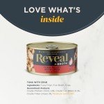 Reveal Natural Wet Cat Food, 24 Count, Grain Free, Limited Ingredient Canned Food for Cats, Tuna with Crab in Broth, 2.47 oz Cans