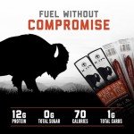 ICON Meats Bison and Pork Snack Sticks - Original Flavor - 24 Pack of Individually Wrapped Jerky Meat Sticks, USDA Approved, All Natural, Diet Friendly, High Protein, Low Calorie, Sugar Free