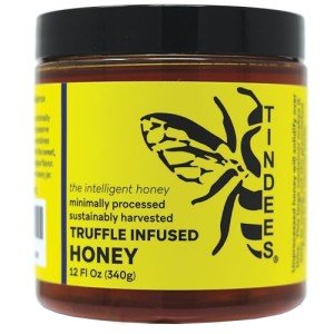 TINDEE'S Authentic Black Truffle Honey | 12.6oz Premium Infused Honey | Gourmet & Luxurious Foodie Delight | Perfect for Cheese Boards & Unique Gifts