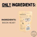 Winnie Lou Grass-Fed Bison Heart Bits Cat Treats, 3 Packs - Single Ingredient, High Protein Cat Food Snacks, Grain Free & Made in The USA, with Taurine, Iron & Zinc for Healthy Cats