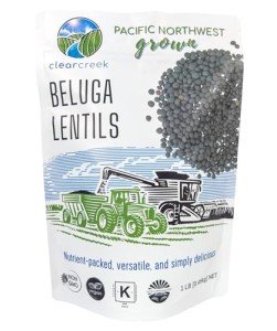 Black Lentils | Black Beluga Caviar Lentils | 1 lb Re-sealable Pouch | Non-GMO | Kosher | Vegan | Non-Irradiated