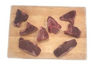TenderBison Wild Game Variety Steak Pack: of Bison Steaks, elk chops, Venison chops, and Wild Boar chops - USDA Inspected - 2 of Each Steak (8 Count)