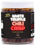 SAUCE UP 100% Natural Artisan Chili-Crisp 6oz- Premium 13 Ingredients, Vegan, Keto, GF, Zero Msg, Flavor Bomb, Crafted in NYC(Hot, Sweet, Crispy, Umami, Smoky, Savory)- Good on Anything Chili Sauce (White Truffle)
