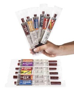 Pen Kit Mall - Hunters Reserve - Hunters Dozen Exotic Meat Sticks 12 Pk - Swamp Stick, Road Kill, Elk, Wild Boar, Bison, Duck, Jackalope, Pheasant, Venison