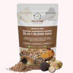 PROFINE Truffle PRO Mushroom Powder 25- in - 1 Super Blend with Black Truffle and White Truffle - USDA Organic - Supplement - Add to Coffee/Tea/Smoothies - Whole Mushrooms - No fillers