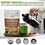 PROFINE Truffle PRO Mushroom Powder 25- in - 1 Super Blend with Black Truffle and White Truffle - USDA Organic - Supplement - Add to Coffee/Tea/Smoothies - Whole Mushrooms - No fillers