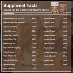 PROFINE Truffle PRO Mushroom Powder 25- in - 1 Super Blend with Black Truffle and White Truffle - USDA Organic - Supplement - Add to Coffee/Tea/Smoothies - Whole Mushrooms - No fillers