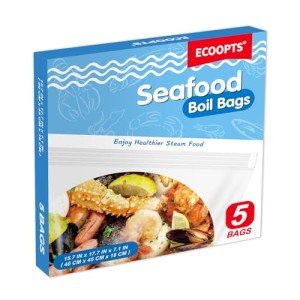 5×Seafood Boil Bags Large Size Boil Bag for fish, crab, shrimp, and veggies - cooking and storage bag (Large)