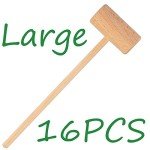 8.26" Wooden Crab Mallets Crab Hammers Lobster Seafood Crackers (16 Pcs)