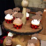 24Pcs Brown Bison Cake Decorations, Buffalo Cake Topper, Glitter Western Bison Cake & Cupcake Topper for Boys Baby Shower Western Farm Animals Theme Wild West Party Decoration Supplies