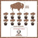 24Pcs Brown Bison Cake Decorations, Buffalo Cake Topper, Glitter Western Bison Cake & Cupcake Topper for Boys Baby Shower Western Farm Animals Theme Wild West Party Decoration Supplies
