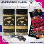 Kinder’s Prime Steak with Black Garlic & Truffle Rub Premium Barbecue Seasoning BBQ Spice 2 pk Choice Bundle (10 oz) + BBQ Guide & Keychain Bottle Opener (4 Items)!