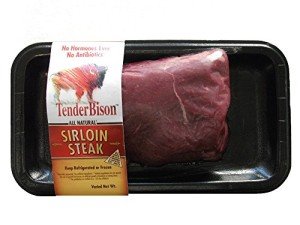 Bison Sirloin Steak - Count of 6 (6-8 oz. each) Made with North American Buffalo - TenderBison