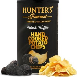 Hunter’s Gourmet Hand Cooked Potato Chips – Black Truffle – 150g-5.29oz