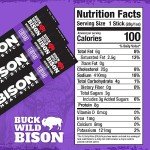 Buck Wild Bison, Bison Meat Stick, 8 Grams of Pure Bison Protein, Pasture Raised, Made in the USA, Incredible Taste, Beef Added (12 Sticks, Variety)