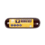 Apex Wild Game Summer Sausage, Bison and Grassfed Beef, Antibiotic Free, Nitrate Free, Low Sugar, Gluten Free, Keto, Paleo, 12oz Summer Sausage
