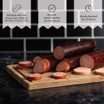Apex Wild Game Summer Sausage, Bison and Grassfed Beef, Antibiotic Free, Nitrate Free, Low Sugar, Gluten Free, Keto, Paleo, 12oz Summer Sausage