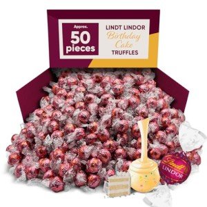 Birthday Cake White Chocolate Truffles 50ct - Individually Wrapped Bulk White Chocolate Candy with Smooth, Melting Truffle Center - Chocolate Candy for Holidays and Gifts and perfect for Making Any Moment Special
