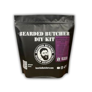Bearded Butchers Cajun Snack Stick DIY Kit – Make Cajun-Flavored Snack Sticks with Beef, Venison, or Any Meat – Includes Cajun Seasoning, 17mm Collagen Casings & Curing Salt – Just Add Up to 25 lbs of Meat