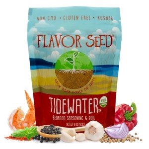 Flavor Seed Tidewater Organic Seafood Seasoning, All Purpose Fish Seasoning for Shrimp, Crab Meat, Lobster and Seafood Boils with Vegetables. Sugar Free, Vegan & Keto Friendly, Resealable 5 oz Pouch