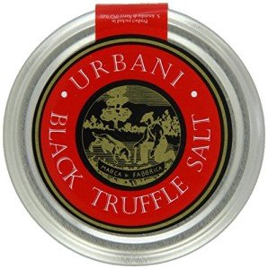 Urbani Truffles, Black Truffle Salt - Guérande black Sea Salt Infused with Real Truffle for Exceptional Flavor Enhancement in Cooking, Fries, Grilled Fish, Meats | All Natural | 3.5 oz
