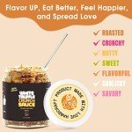 SAUCE UP 100% Natural Trio-Nut-Crunch 6oz- Premium Ingredients, Vegan, Keto, GF, Zero Msg, Flavor Bomb, (Roasted, Crunchy, Nutty, Sweet, Flavorful, Savory)- Good on Anything Sauce/Oil (White Truffle)