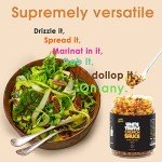 SAUCE UP 100% Natural Trio-Nut-Crunch 6oz- Premium Ingredients, Vegan, Keto, GF, Zero Msg, Flavor Bomb, (Roasted, Crunchy, Nutty, Sweet, Flavorful, Savory)- Good on Anything Sauce/Oil (White Truffle)