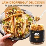 SAUCE UP 100% Natural Trio-Nut-Crunch 6oz- Premium Ingredients, Vegan, Keto, GF, Zero Msg, Flavor Bomb, (Roasted, Crunchy, Nutty, Sweet, Flavorful, Savory)- Good on Anything Sauce/Oil (White Truffle)