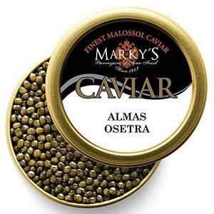 Marky’s Imperial Osetra Sturgeon Black Caviar – 0.5 oz Malossol Russian Ossetra Black Roe – GUARANTEED OVERNIGHT