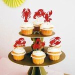 Keaziu 35 Pack Crawfish Cupcake Toppers Red Lobster Cupcake Picks Sea Animal Theme Baby Shower Kids Boy Girl Birthday Party Cake Decorations Supplies