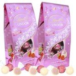 Needzo Valentines Strawberries and Cream White Chocolate Truffles, Limited Edition Valentine Candies for Gift Baskets or Party Favors, 2 Pack, 5.1 Ounces