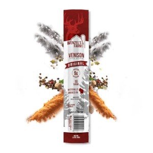 Wenzel’s Farm Original Venison Snack Sticks 8 Pack | Supports Active Lifestyles │ High Protein, Low Carb │ No MSG, Fillers, Binders, Artificial Colors │ Gluten Free