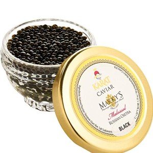 Marky’s Caspian Osetra Karat Black Caviar – 8 OZ - Premium Osetra Sturgeon Malossol Black Roe – GUARANTEED OVERNIGHT