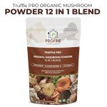 PROFINE Truffle PRO Mushroom Powder 12- in - 1 Super Blend with Black Truffle and White Truffle - USDA Organic - Supplement - Add to Coffee/Tea/Smoothies - Whole Mushrooms - No fillers