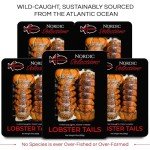 Nordic Catch Wild, Cold Water Atlantic Maine Lobster Tails - Fresh, Individually Frozen Lobster Sustainably Caught in Maine’s North Atlantic Cold Water, Culinary Favorite for Firmness, Texture & Taste (3 Pack)