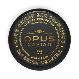 Opus Imperial Osetra Black Caviar - Great with Blinis for Caviar Food as Fresh Cavier Fish Roe, Osetra Non-Pasteurized Sturgeon Cabiar, Affordable Gourmet Cavier, Ossetra Sturgeon Roe 1.8oz / 50g