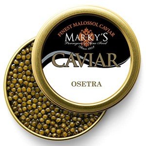 MARKY'S Premium Osetra Sturgeon Black Caviar – 4 OZ / 114 G - Malossol Ossetra Black Roe – GUARANTEED OVERNIGHT