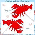 Crawfish Cupcake Toppers – 24 Party Decorations