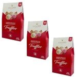 Lugano Strawberry Flavored White Chocolate Truffles - 3 Pack
